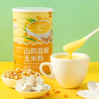 恒愎好恋山药葛根玉米粉500g营养早餐代餐粉冲泡即食饱腹 500克*2罐