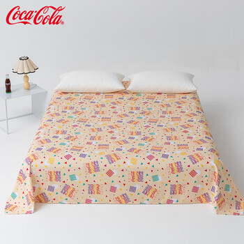 可口可乐亲肤磨毛加厚床单单件防脏被罩 繁花似锦 160cm*230cm
