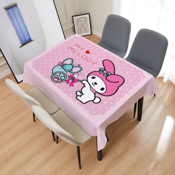 主将ins可爱桌布卡通少女心hellokitty美乐蒂桌布宿舍防尘布客厅桌布