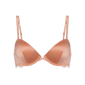 manito曼尼陀adore蕾丝真丝文胸性感甜杏橘75c