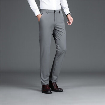 希帕努染牌乔治白男装专柜夏利豪薄款休闲裤商务浅灰29