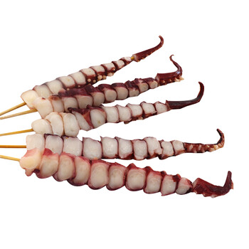 章鱼串八爪鱼串章鱼片串冷冻章鱼足串炭烤铁板章鱼串20串