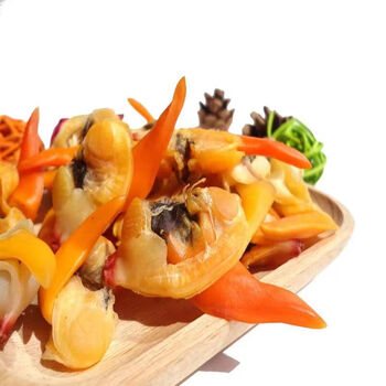 法思觅语大文贝干大号黄蚬子干开袋即食无沙去内脏新鲜海鲜零食大文贝