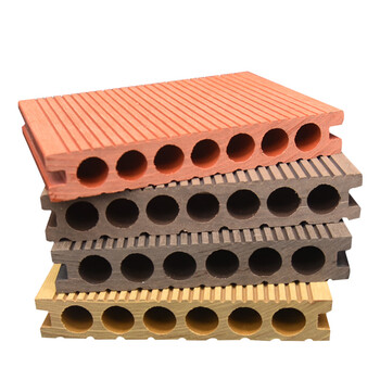 户外塑木地板塑木板木塑板材二代共挤室外防腐木防水板露台生态木 竖