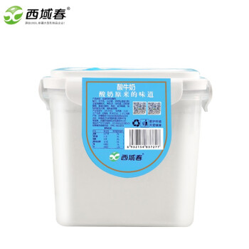 西域春新疆酸奶低温益生酸奶 1kg/桶 大桶装生牛乳发酵 1kg*1桶