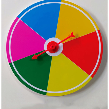 指针转动儿童转盘便携游戏平放摇奖diy迷你课堂教学转盘可擦直径15