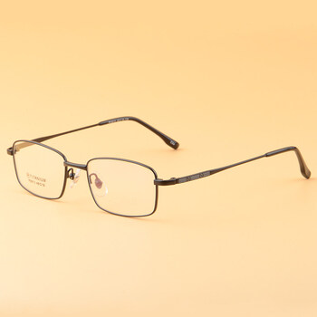 商务钛近视眼镜框全框男士方框轻镜架小脸型细腿抗蓝光女金色黑色框单