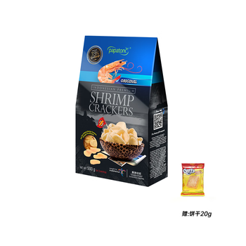 啪啪通papatonk虾片自己炸印尼进口diy油炸生虾片自炸半成品零食 自己炸虾片500g*1盒【赠品*1】