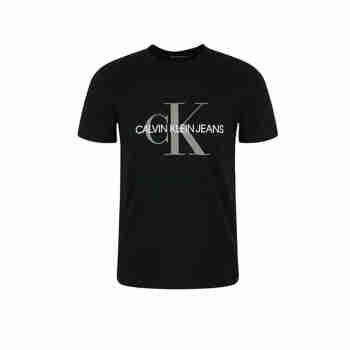Calvin Klein 凯文克莱 CK 男装 夏季新品圆领短袖T恤男 日常简约印花打底衫 D2 黑色 S