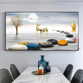 时来运转-横版 50*100晶瓷面 铝合金黑框