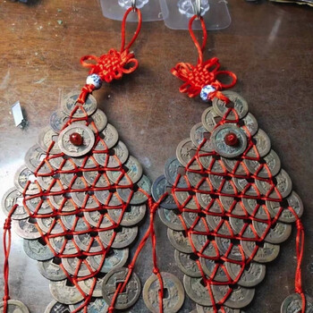 【包邮】【假一罚三】祥符铜钱鱼由52枚祥符通宝美品编制而成 祥符