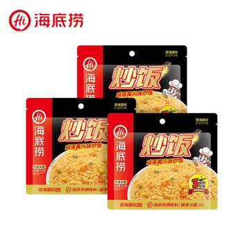 筷手小厨海底捞 筷手小厨风味炒饭方便米饭早餐夜宵零食 咸蛋黄风味炒饭*3