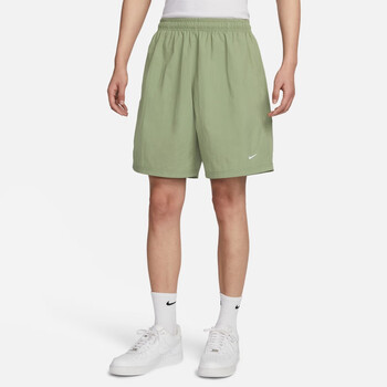 耐克nike男梭织短裤夏季美式复古运动裤宽松防泼水休闲386油绿白s