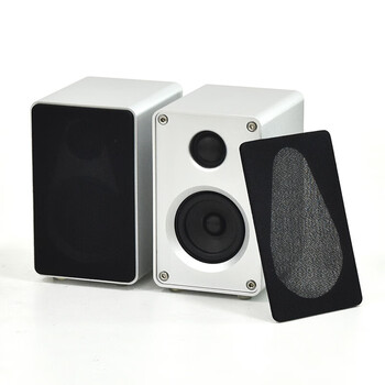 5寸迷你小音箱立体声前置环绕高保真蓝牙 艺术2号银色音箱一对 艺术2