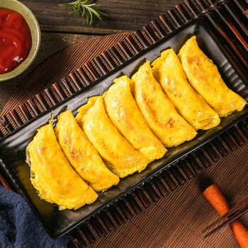 黄金蛋饺批发冷冻黄金蛋饺速冻饺子鸡蛋水饺火锅食品蛋饺10只袋4袋共