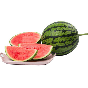 【jd物流】2021南汇新鲜美都8424西瓜1个装6-7斤当季水果熟脆甜小西瓜