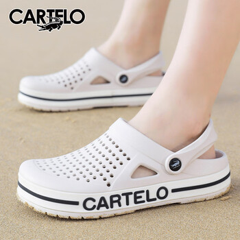 洞洞鞋男士凉鞋休闲花园拖鞋两用沙滩鞋凉拖鞋子男1288白色43