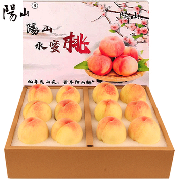 阳山 无锡阳山水蜜桃 一级果 4-5两12个礼盒装 净重5斤多