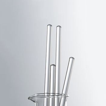 高硼硅玻璃棒101520cm实验室用实心圆头透明耐高温搅拌棒引流mm 玻璃