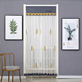 夏天用防蚊虫的门帘软沙门帘纱门帘蕾丝双层纱帘卧室厨房卫生间隔断帘