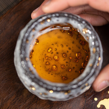 日式志野杯手工描金柴烧茶杯主人杯品茗杯陶瓷功夫茶具茶盏单杯世代留