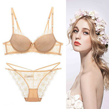 文胸套装维多利亚性感蕾丝小胸聚拢的秘密胸罩收副乳深v文胸罩套装女