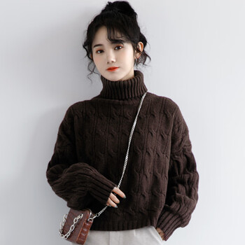 袖川特价捡漏秋冬款初中生加厚毛衣女冬季保暖高中生女生打底衫大学咖