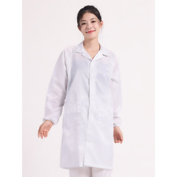 无尘服静电衣大褂长款白蓝色富士康电子厂车间厂防尘工作衣服 白色