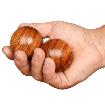 健身手球球手握球实木太极球花梨木手转球老年人健身球手部按摩球花梨