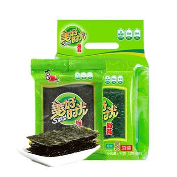 【美好时光美好时光海苔3g*8袋】美好时光海苔 原味海苔24g 独立8小袋