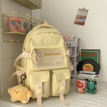 米唯拉高颜值书包女大学生大容量高中生初中生潮牌时尚百搭潮流双肩包