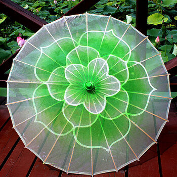 艺莉莉花开伞 茉莉花情怀 舞蹈演出道具伞古风花伞表演走秀旗袍秀伞