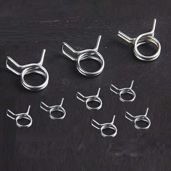 镀锌双钢丝弹簧卡箍手捏式抱箍快装卡簧强力弹性喉箍水管管夹卡子m10