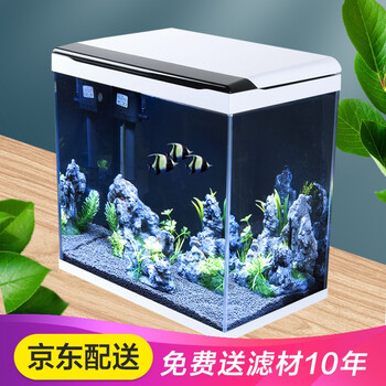 Sobo松宝鱼缸水族箱鱼缸造景过滤增氧水泵免换水生态桌面金鱼缸超白玻璃鱼缸小型客厅家用鱼缸sa 380f 轻奢假山造景 图片价格品牌报价 京东