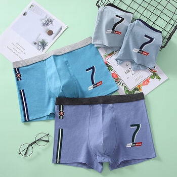 青少年初中生高中生平角裤头男生内裤衩潮流卡通可爱个性少年内裤男