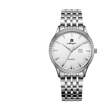 名爵manjaz瑞士手表进口休闲石英表小表盘钢带手表男男款6168mswwtwa1