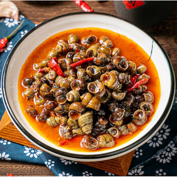 顺丰发货 微山湖香辣田螺麻辣田螺炒嗦螺250g即食酒店饭店成品小吃