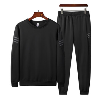 装看守所专用套装看守所监狱衣男运动套装春秋卫衣t恤t恤拘留 黑色 xl