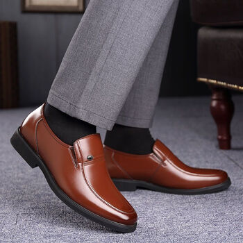 大东官方旗舰店皮鞋男2023新款秋季男士商务休闲皮鞋男真软皮百搭中年