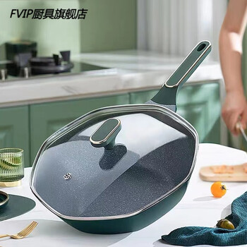 厨具>烹饪锅具>炒锅>fvip>fvip德国进口品质麦饭石不粘锅炒锅家用炒菜