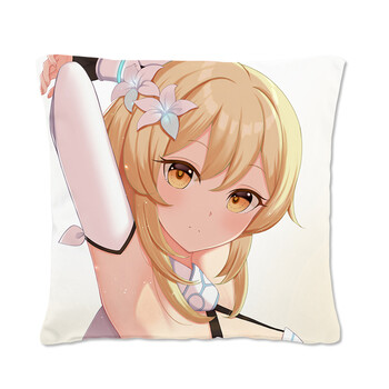 原神周边派蒙刻晴抱枕菲谢尔可莉午睡枕二次元动漫安柏靠枕坐垫枕原神