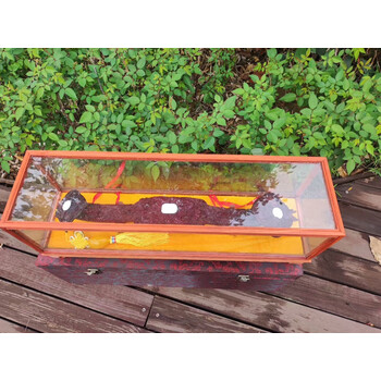 小叶紫檀如意摆件实木sn2858 50cm赞比亚血檀纯手雕九龙如意