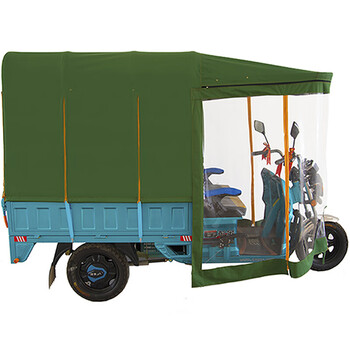 定制步步先金彭车棚寒遮雨挡风蓬加厚篷布全封闭车篷电动三轮车雨棚