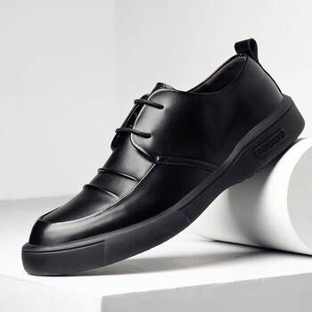 秋冬季大头鞋男套脚软底圆头英伦宽头休闲鞋 黑色 41【图片 价格 品牌