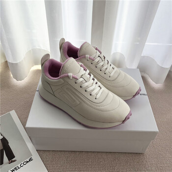 stellaluna露娜女鞋2023年秋季新款运动小白鞋厚底真皮老爹鞋白色35