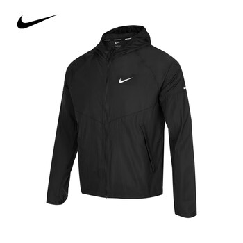 耐克(nike)梭织外套男春夏新款跑步运动防晒服连帽防风夹克男dd4747