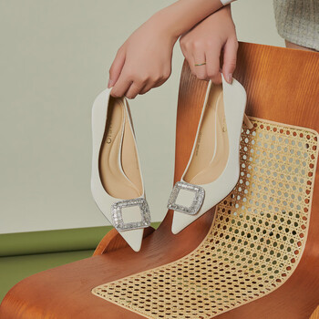 戈美其gemeiq戈美其法式高跟鞋女2023秋新款尖头细跟浅口性感水钻气质