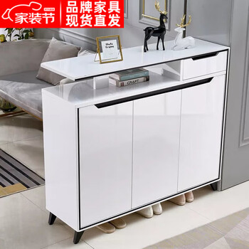 巴布淘鞋柜意式简约家用门口现代轻奢大容量收纳客厅玄关隔断烤漆鞋柜
