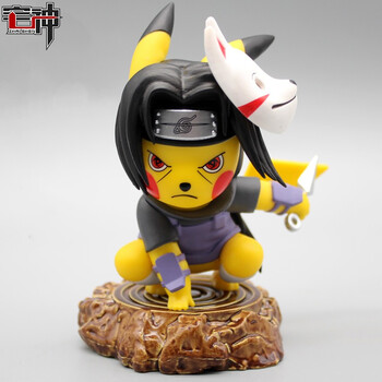 火影忍者手办q版鸣人宇智波鼬佐助带土公仔周边 皮卡丘cos宇智波鼬(高