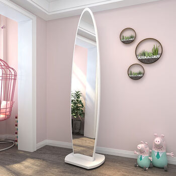 穿衣全身镜落地试衣镜家用简约北欧试衣镜女生卧室移动大立体镜1白色